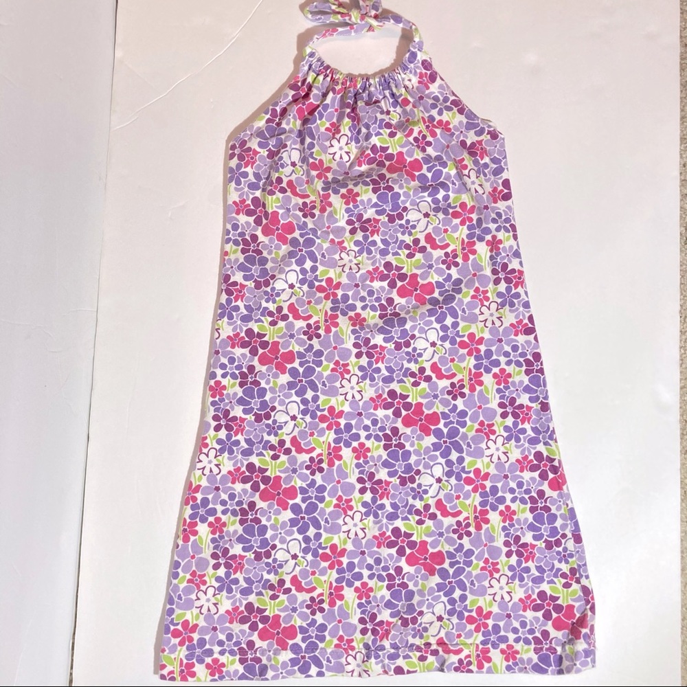 Girls Flower Halter Summer Dress sz 4/5